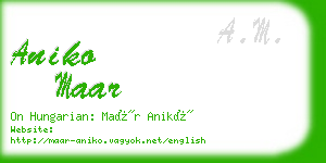 aniko maar business card